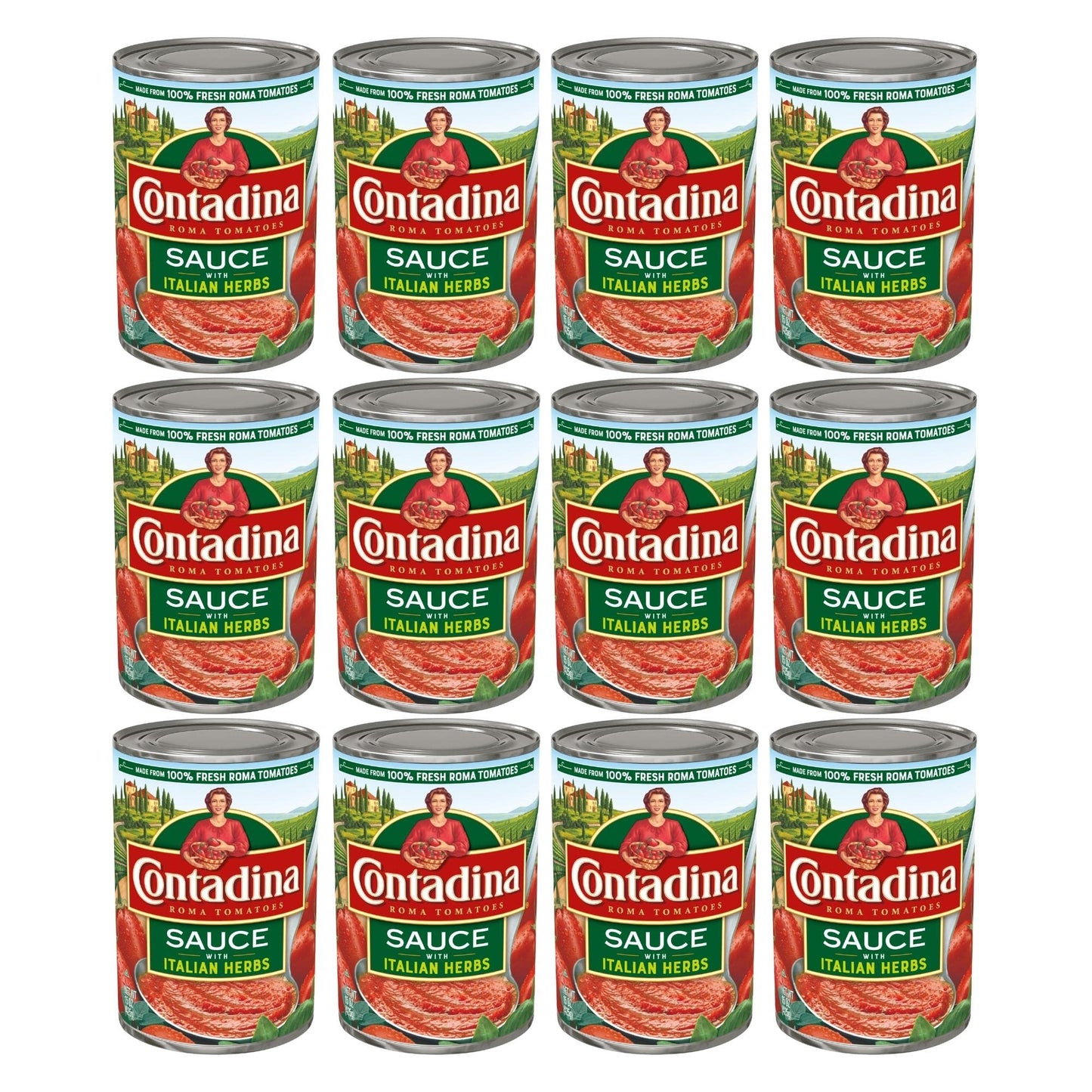 Contadina Tomato Sauce with Italian Herbs, 15 Ounce, Pack of 12