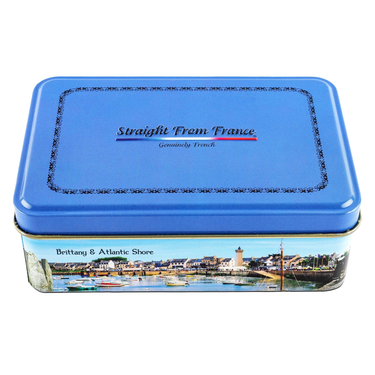 Straight From France Salted Butter Caramels, Gourmet Toffees From France In Brittany Themed Tin, Ideal Candy Gift Tin 7 Oz
