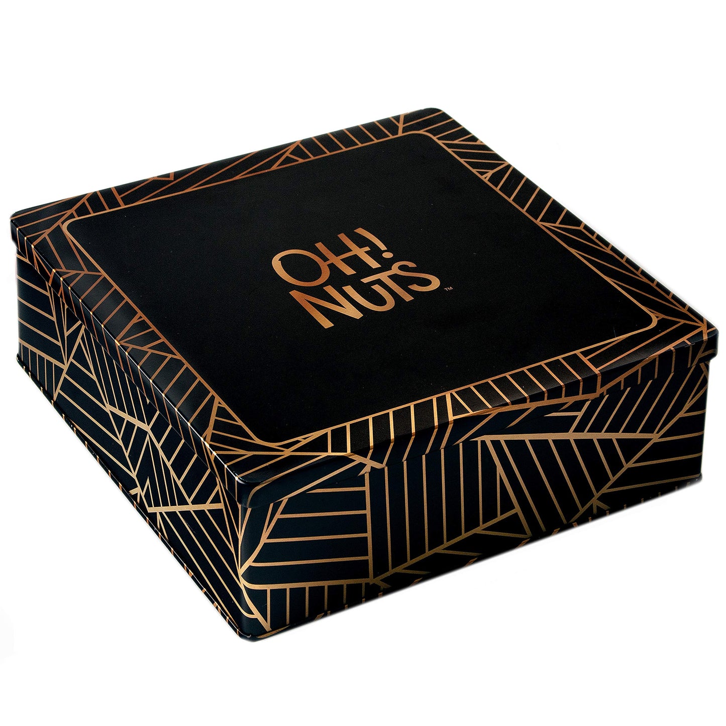 Oh! Nuts Chocolate Gift Basket - Gourmet Assorted Chocolates - 6 Section Metal Tin - Square - 1 Count