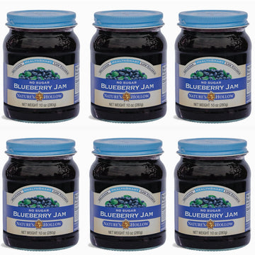Nature's Hollow Blueberry Jam: Sugar Free Jam and Preserves, Low Cal, Non GMO, Keto Jam, Vegan, Gluten Free, and Diabetic Friend