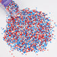 Cobakey Patriotic Sprinkles for Baking, 4th of July Sprinkles for Cupcakes, Red White and Blue Nonpareils Candy Perfect for Inde
