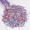 Cobakey Patriotic Sprinkles for Baking, 4th of July Sprinkles for Cupcakes, Red White and Blue Nonpareils Candy Perfect for Inde