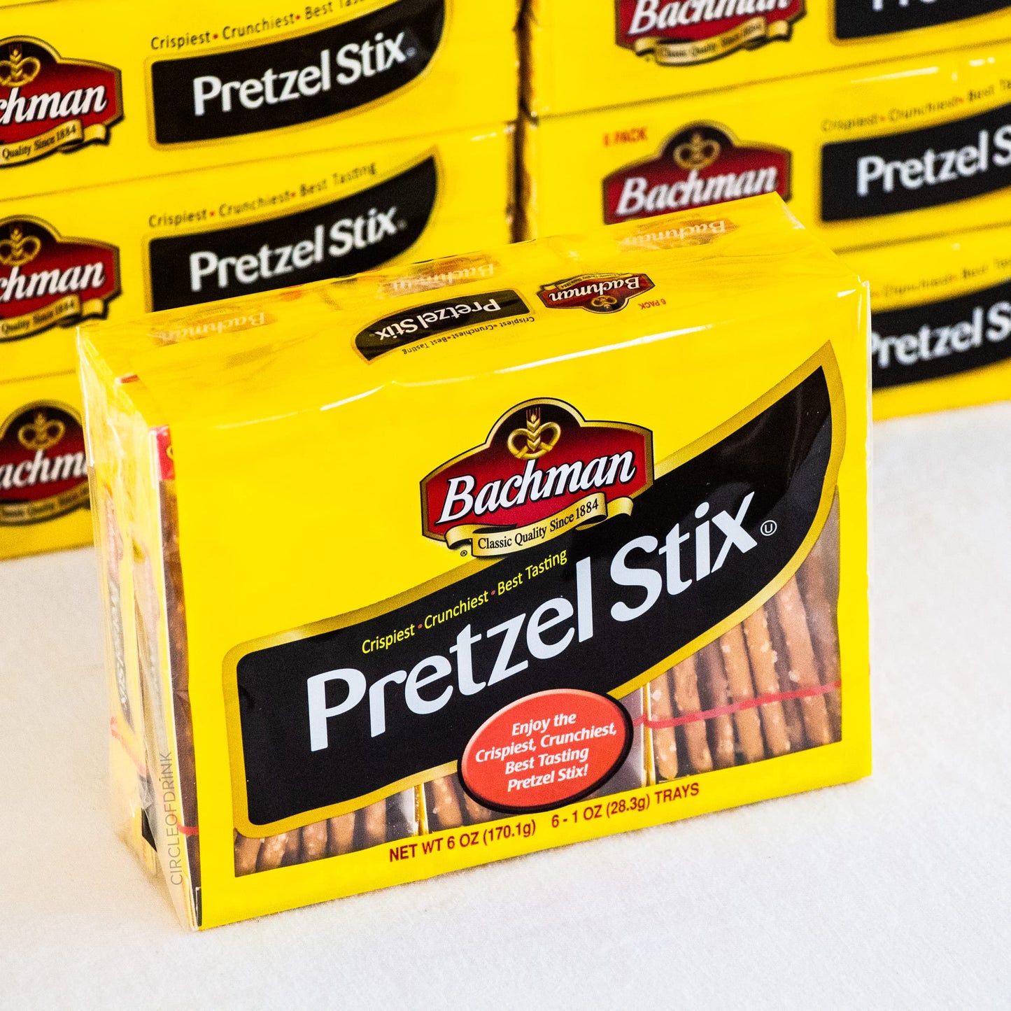 Utz Extra Thins Pretzels (3, 16Oz Bags) - Variety Pack - Bachman Pretzel Stix (1, 6-1Oz Trays) - Thin, Crispy, Crunchy Pretzels