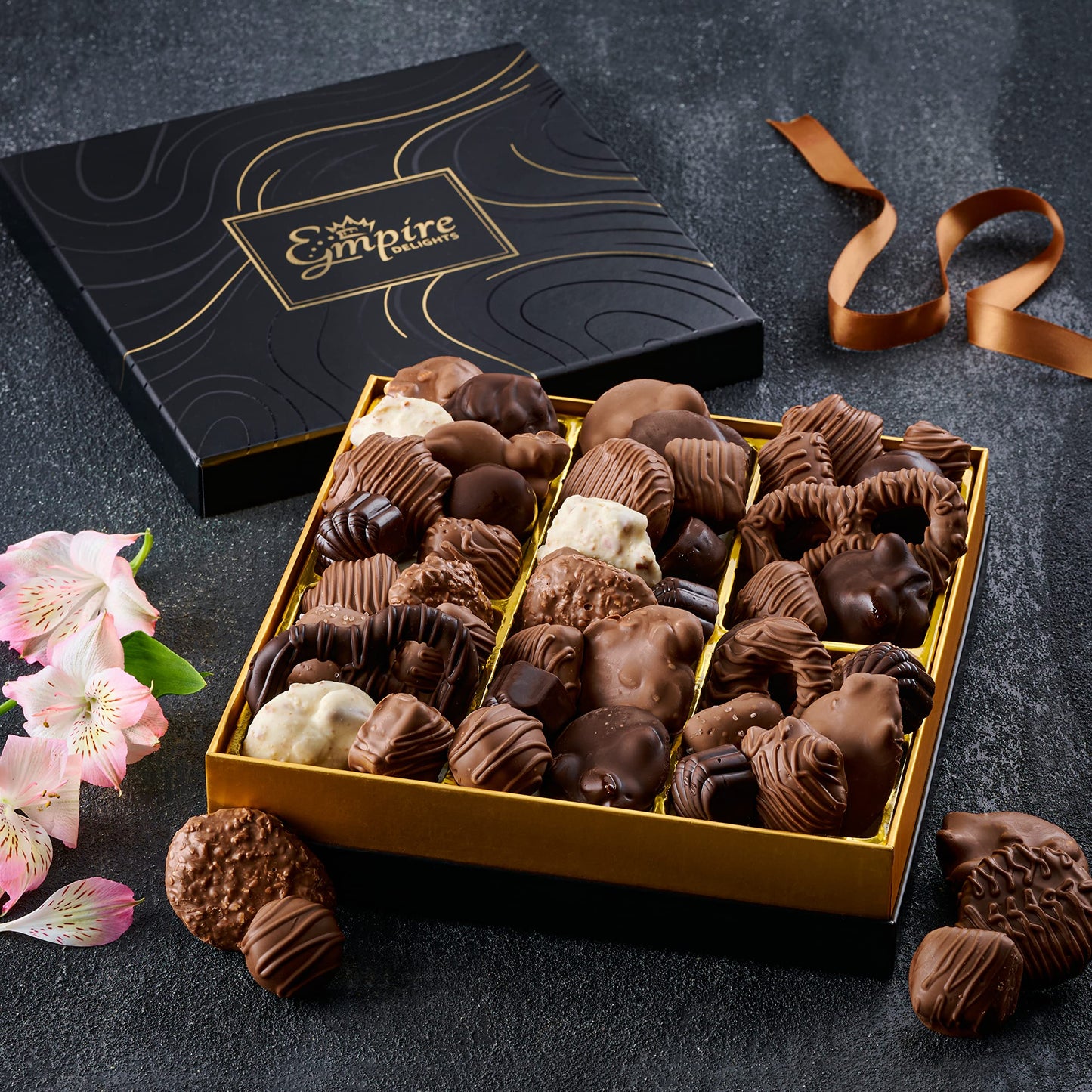 Empire Delights Chocolate Gift Box - Assorted Gourmet Chocolates, Fun Size, Perfect for Birthdays and Thank You Gifts
