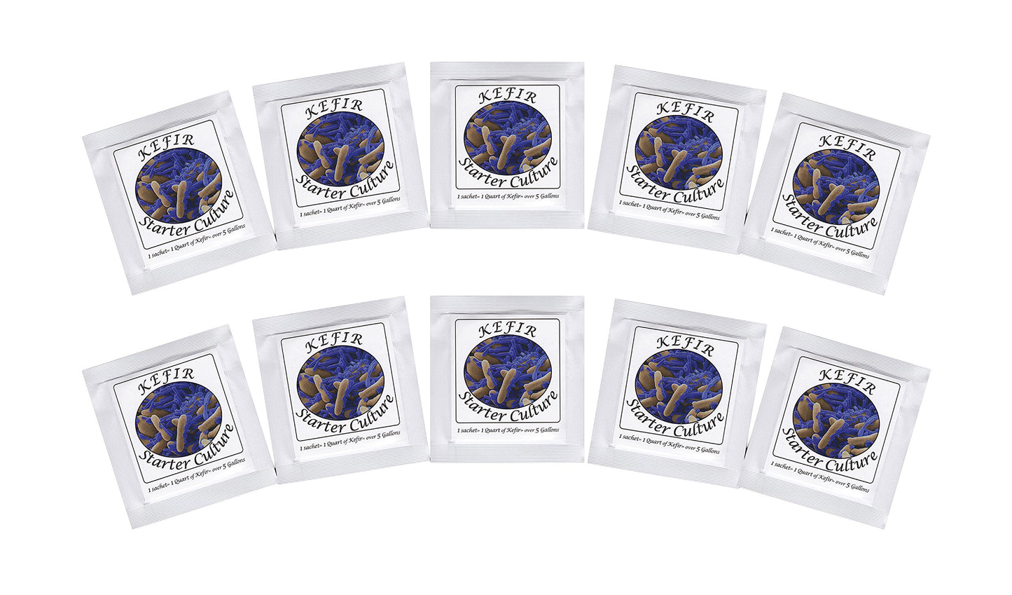 Kefir Starter Culture - Pack of 10 Freeze Dried Sachets (10)