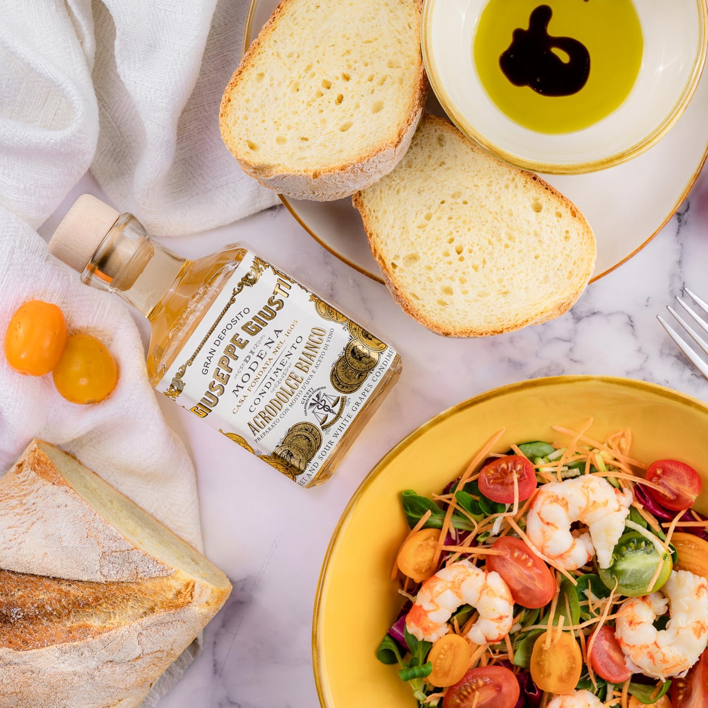 Giusti White Balsamic Vinegar Dressing, 8.45 fl oz (Pack of 2), Balsamic Vinegar of Modena yellow, Model 3817