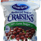 Ocean Spray Reduced Sugar Craisins Dried Cranberries, 43 Oz.