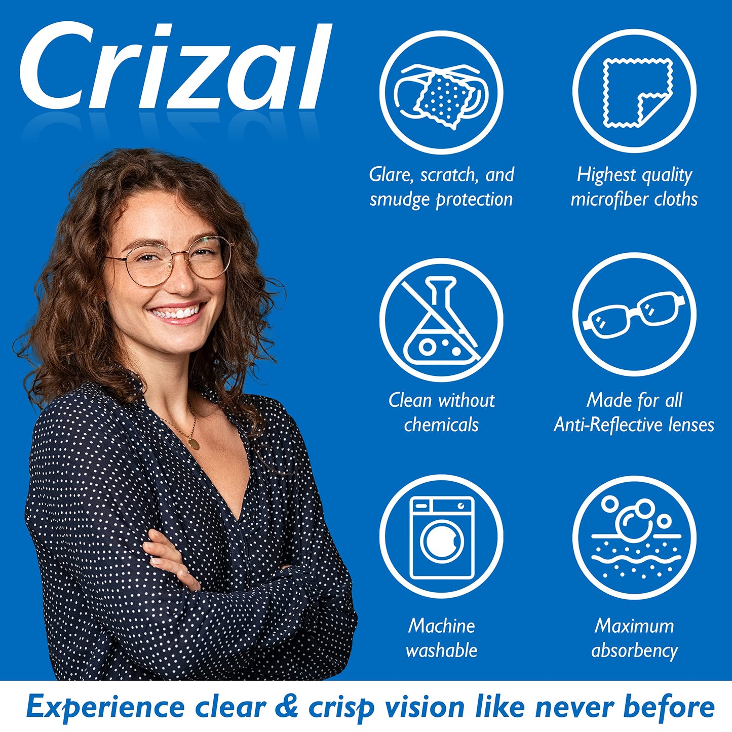 Crizal Eye Glasses Cleaning Cloth And Spray | Crizal Lens Cleaner (2 Oz) With Crizal 7'' X 5 3/4'' Microfiber Cloth. #1 Doctor R