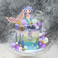 Mermaid Cake Toppers Under The Sea Mermaid Tail Cake Decorations Gold Purple Pearl Ball For Girl Kid Birthday Party Mermaid Them