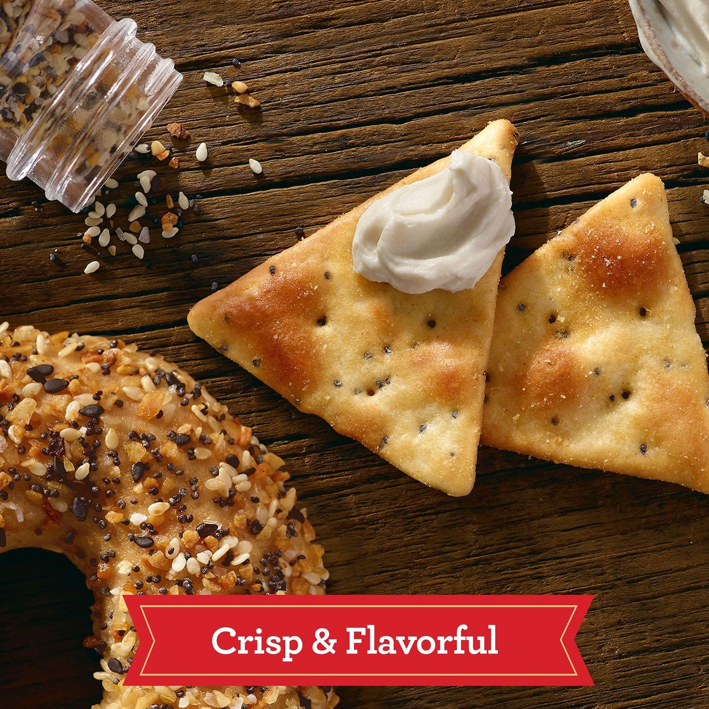 Town House Pita Oven Baked  ers, Everything Flavor, 9.5 Ounce (Pack of 12)