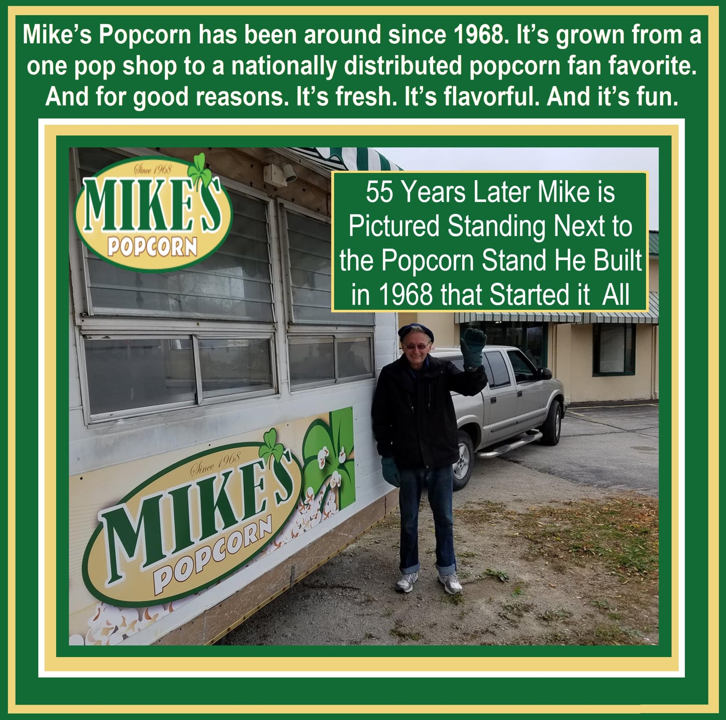 Mike's Popcorn Butter Popcorn - 14 Ounce (Pack of 1) - Delicious, Rich Flavor