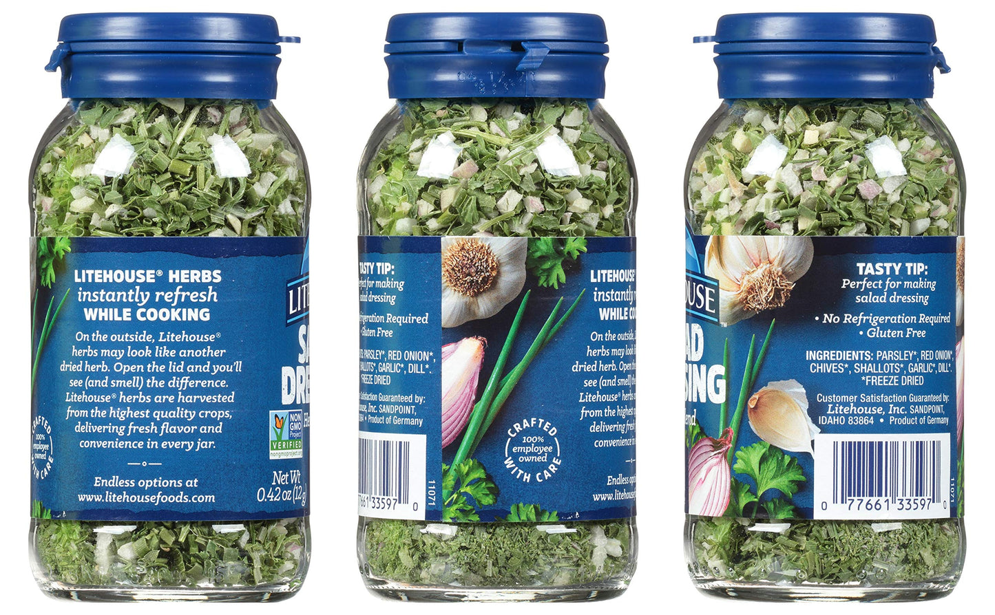 Litehouse Freeze-Dried Fiery Salad Bundle, (Salad Dressing Blend, Jalapeno) - Gluten-Free, Keto Friendly, Non-Gmo, Organic Spice