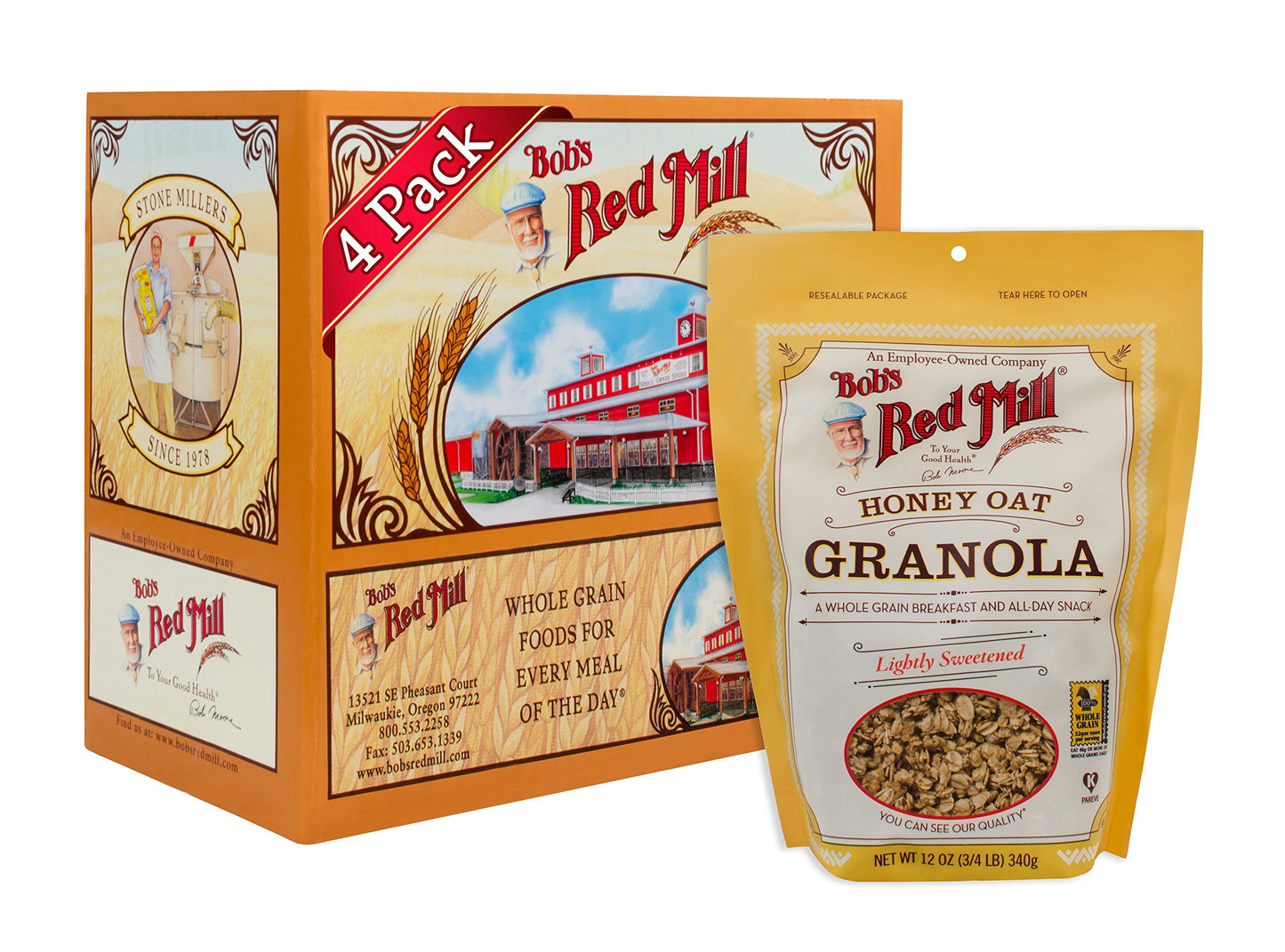 Bobs Red Mill Honey Oat Granola, 12-Ounce (Pack Of 4)