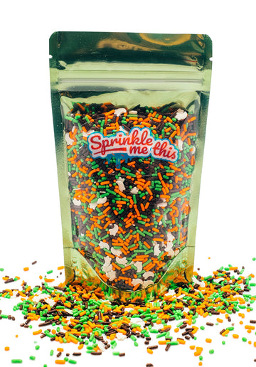 Halloween Party Edible Decorations Sprinkle Blends - A Spooky 4 Ounce Variation (Ghost Bumps)