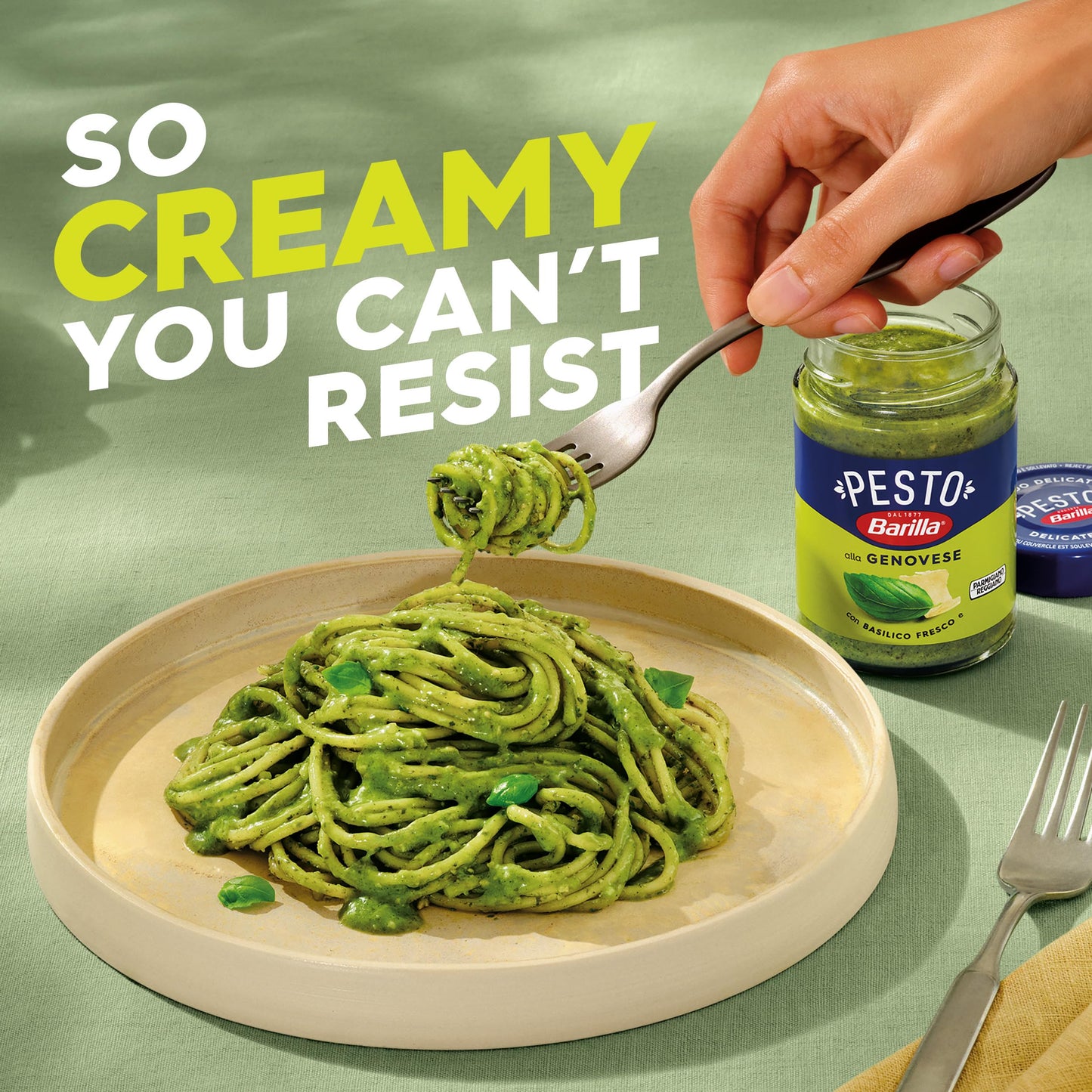 Barilla Pesto Genovese Sauce, 6.2 oz, Italian Basil Pesto, Pack of 1