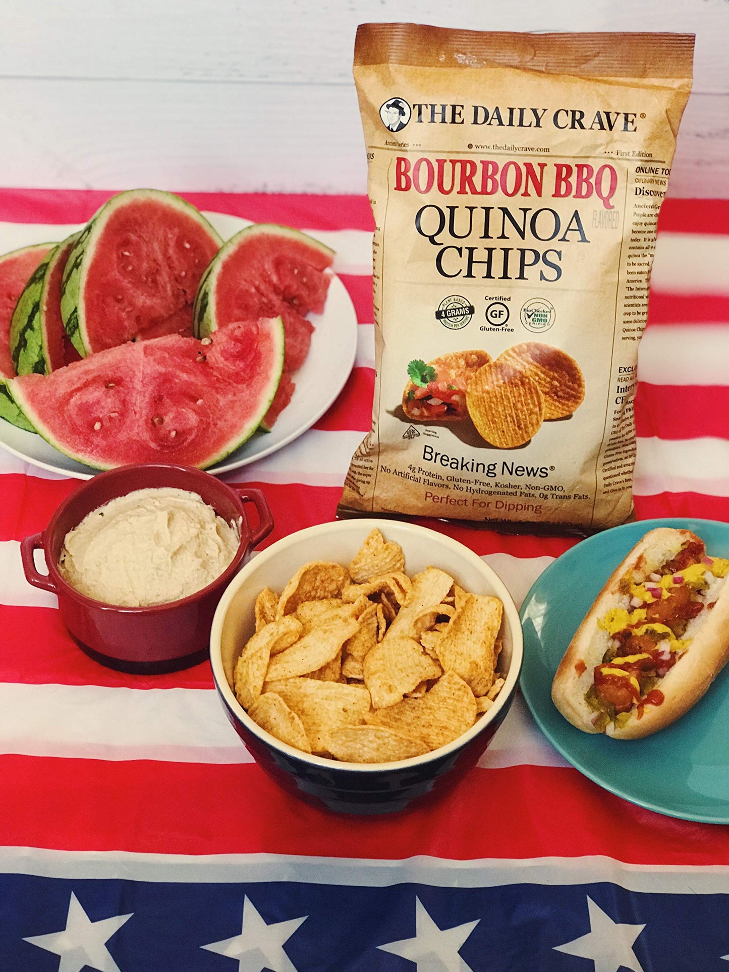 The Daily Crave Bourbon Bbq Quinoa Chips, Gluten Free, 4.25 Ounces (Pack Of 8)