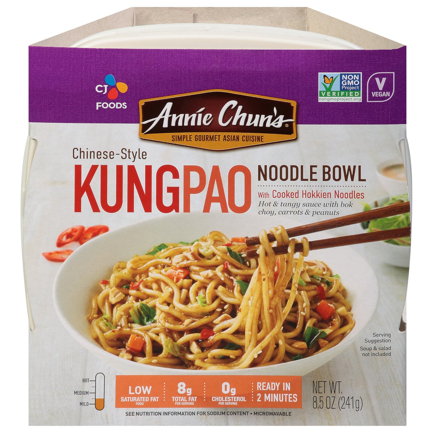 Annie Chun s Noodle Bowl, Chinese-Style Kung Pao, Vegan, Non-GMO, 8.5-oz (Pack of 6)