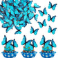 Rsstarxi 48 Pack Wafer Paper Butterflies Cupcake Toppers, Edible Cake Decorations, Blue