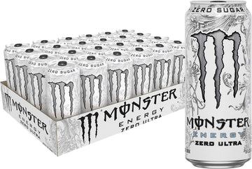 Monster Energy Zero Ultra Sugar Free Energy Drink, 16 Ounce, Pack of 24