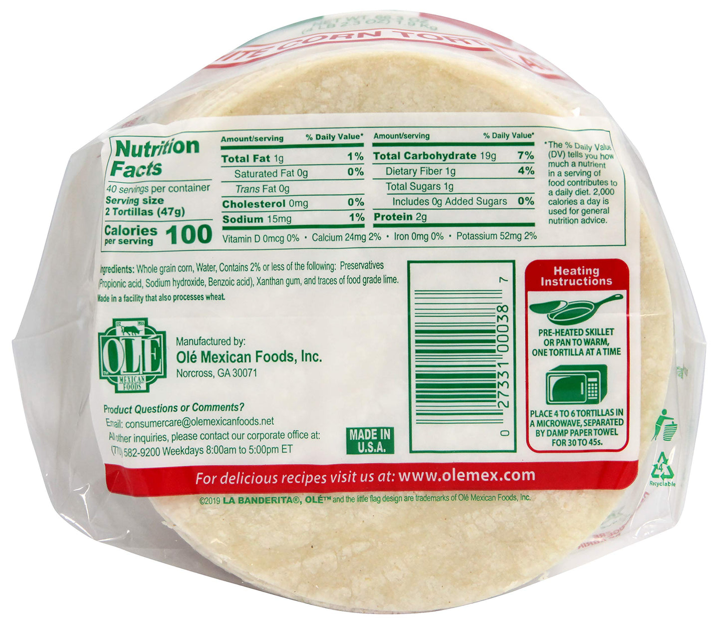 La Banderita Corn Tortilla | 80Ct Each Pack | 2 Pack Case