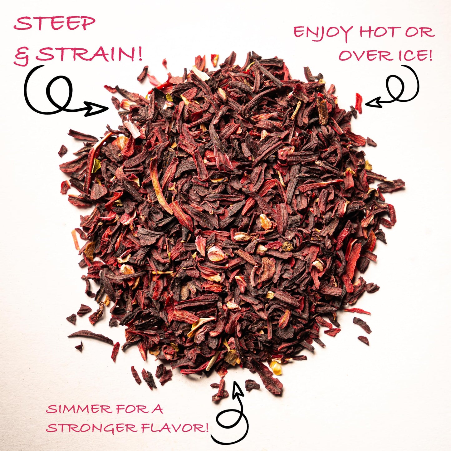 Worldwide Botanicals Organic Hibiscus Tea, Loose Leaf, 8 oz, Cut and Sifted, 100% Egyptian Hibiscus sabdariffa