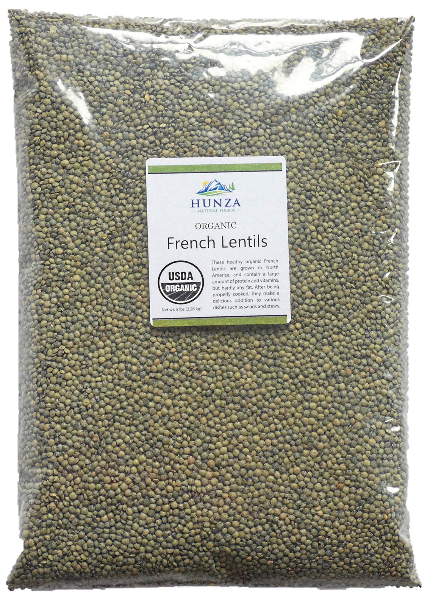 Hunza Organic French Lentils (5 Lbs)