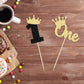 24Pcs One Wild Cupcake Toppers Glitter Crown 1St Birthday Cupcake Picks For Celebrating Kids First Birthday Anniversary Boho The