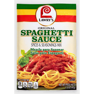 Lawry's Original Spaghetti Sauce Spices & Seasonings Mix, 1.5 oz