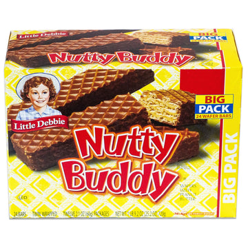 Little Debbie Nutty Buddy (3, 24Ct Packs) - Sweet And Salty Kettle Corn (5.5Oz) - 4 Items Total