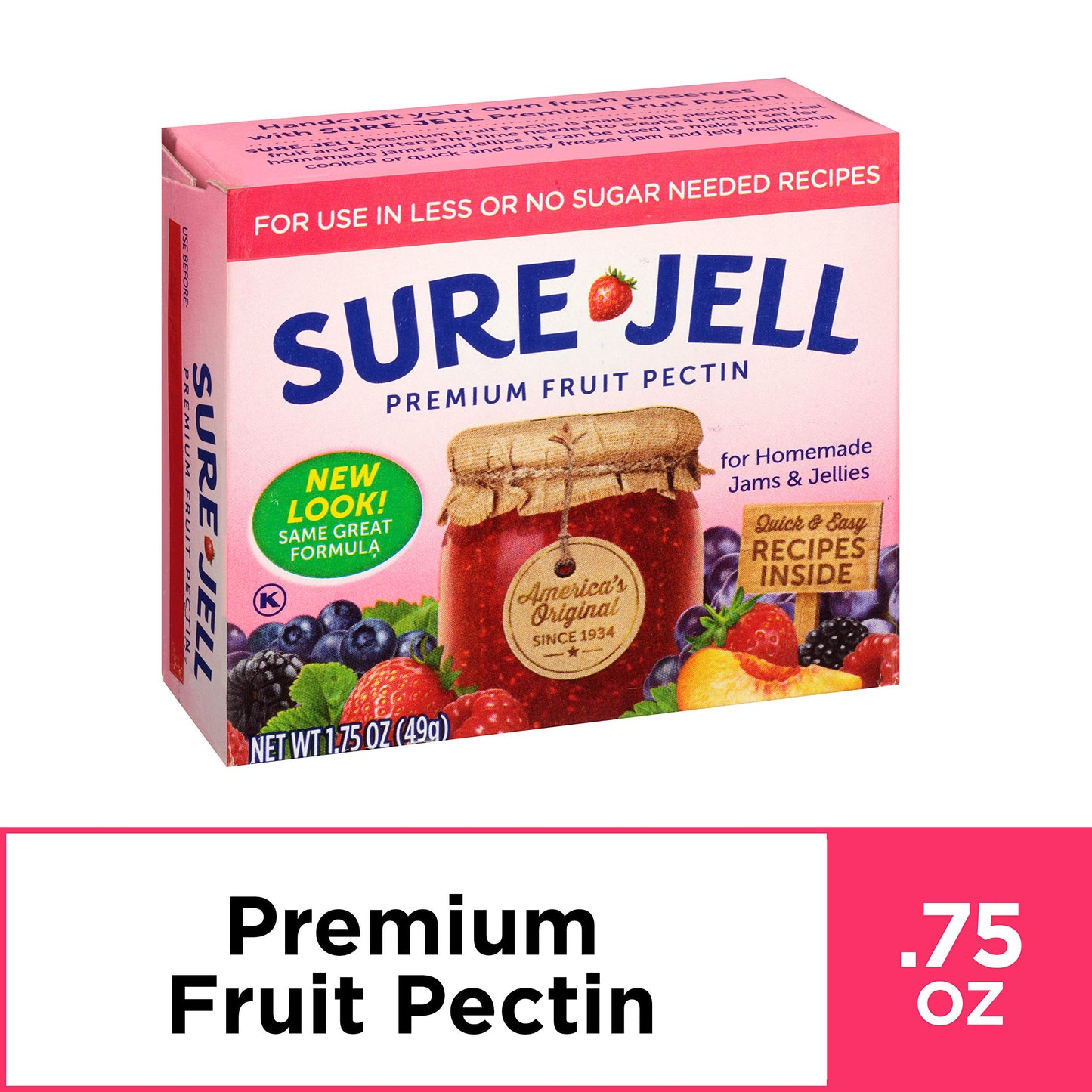 SURE-JELL Premium Light Fruit Pectin, 1.75 oz Boxes, Pack of 6, 10.5 Ounce