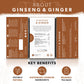 Nutra Tea - Ginger & Ginseng Tea - 40 Tea Bags - Herbal Tea - (2 Pack)