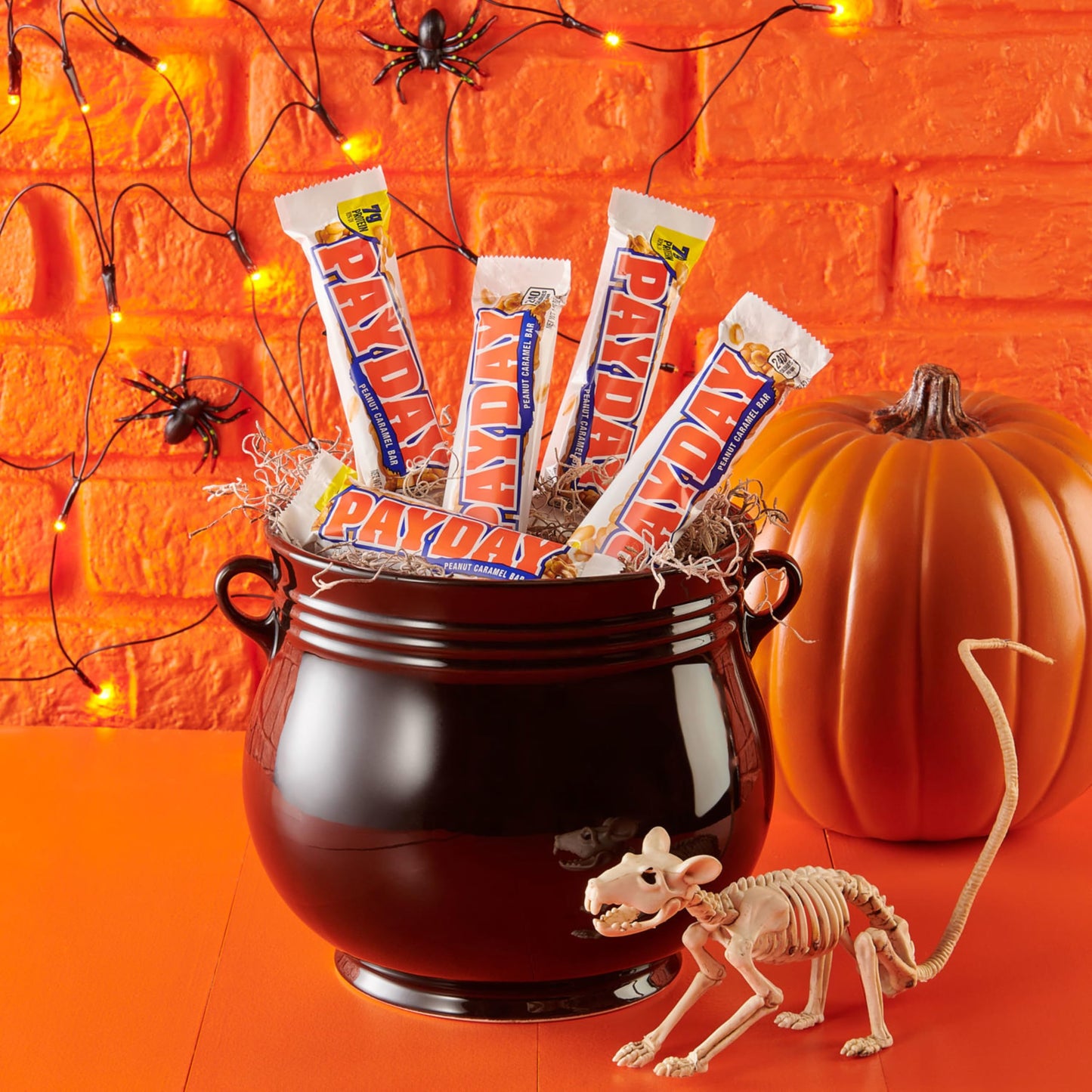 Payday Peanut Caramel, Halloween Candy Bars, 1.85 Oz (24 Count)