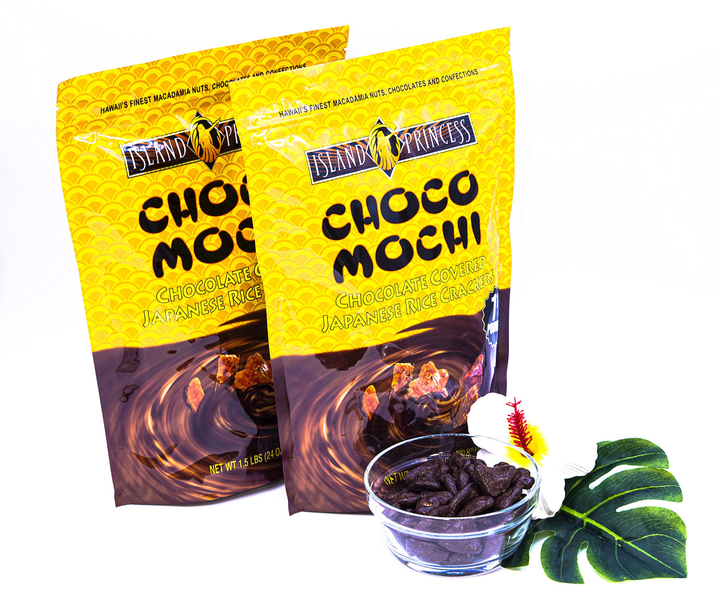 Island Princess Choco Mochi Chocolate Covered Japanese Rice  ers 2/1.5 Lb Each