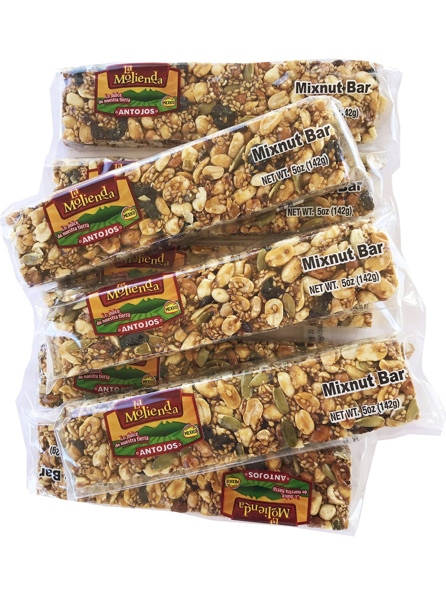 La Molienda Jumbo Mixnut Bar, 5 Oz, 8 Count, Nut Bar Snack