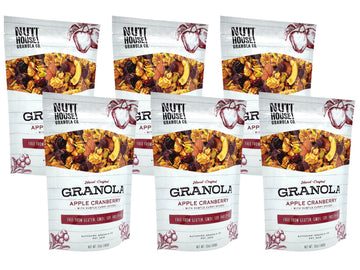 NutHouse! Granola Premium Apple-Cranberry Granola, Gluten-Free, Non-GMO, Vegan, 12 oz. Bag (6-Pack)