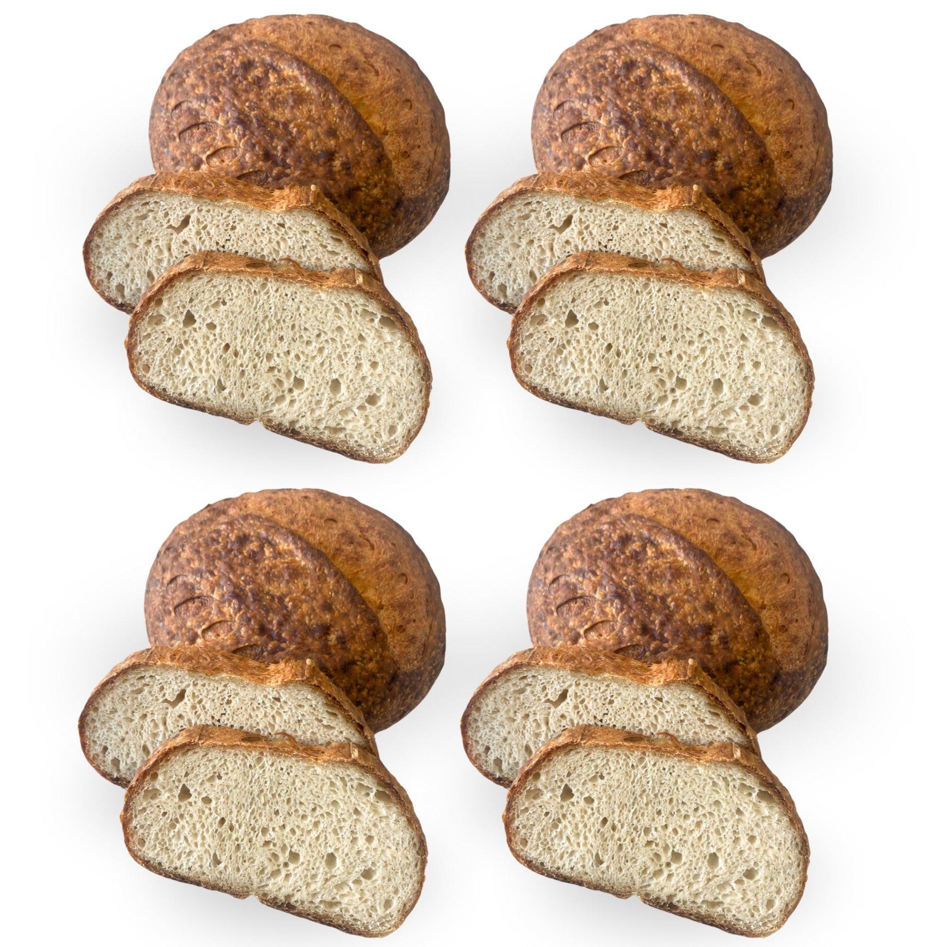 Dr. BS New York Style Sourdough Boule 3G Net Carbs & 6G Protein | Low Carb  Vegan  Nut-Free  Sugar-Free | Fresh Artisan Bread With Only 3 Simple Ingredients (4 Pack (20Oz)  Unsliced)