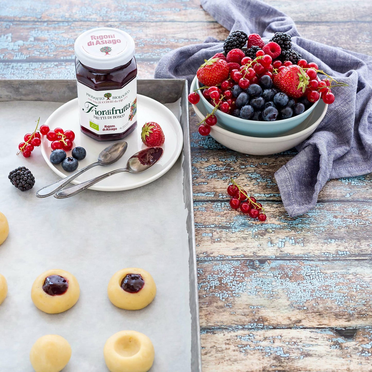 Rigoni di Asiago Fiordifrutta Organic Fruit Spread, Wild Berries, 8.82 Ounce (Pack of 6)