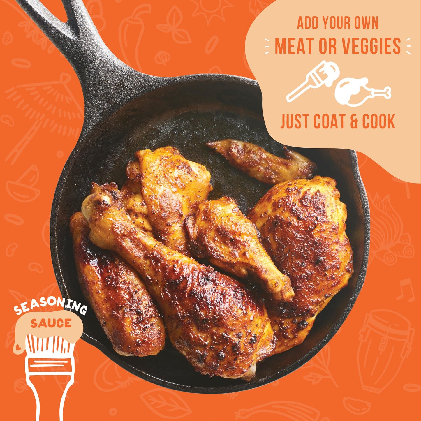 A Dozen Cousins Entr  E Seasoning Sauce Marinade - Coat And Cook, For Chicken Seasoning, Bbq, Protein & More - 10 Pack - Mexican