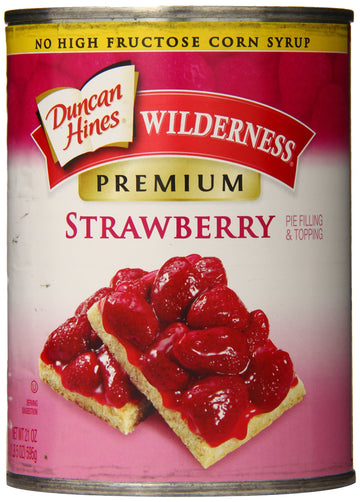 Wilderness Premium Pie Filling & Topping, Strawberry, 21 Ounce (Pack Of 8)
