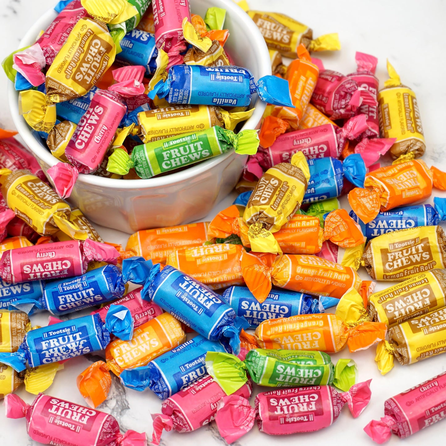 Tootsie Roll Fruit Chews, 2Lb Bulk Bag (Approx. 140 Pieces), Taffy Candy, Assorted Fruit Indvidually Wrapped Candy