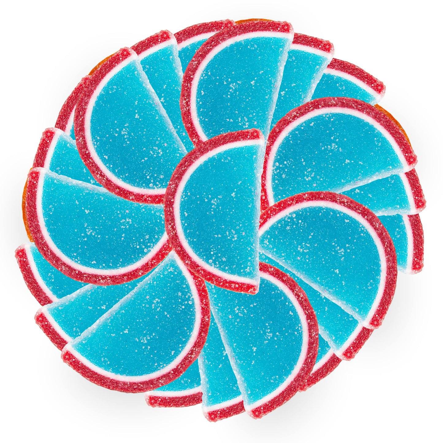 Oh! Nuts Blue Raspberry Jelly Fruit Slices Sugar Candy - 5 Lb Bulk Bag | Traditional Old Fashioned Chewy Gummy Sweet Confectionery | Gluten-Free, Kosher Certified Pareve (150 Ct)