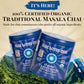 Blue Lotus Chai Tea - Organic Masala Chai Powder, 2 oz - Instant Spiced Tea, Makes 65 Cups, Gluten-Free Indian Beverage