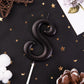 PHD CAKE Birthday Candles, Black Number 8, Elegant Wax Cake Decor, 2.76 Inch