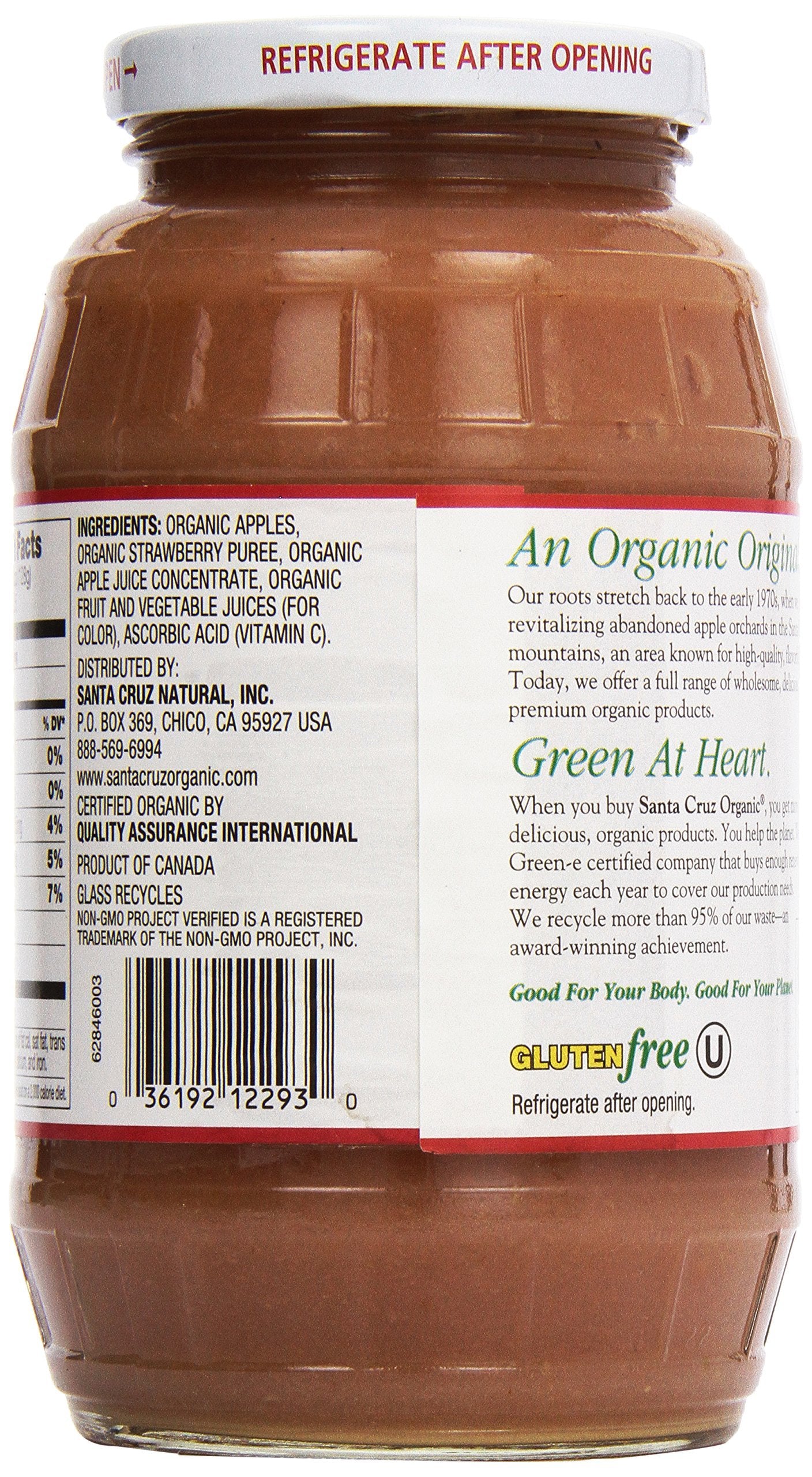 Santa Cruz Organic Strawberry Applesauce (12X23 Oz)