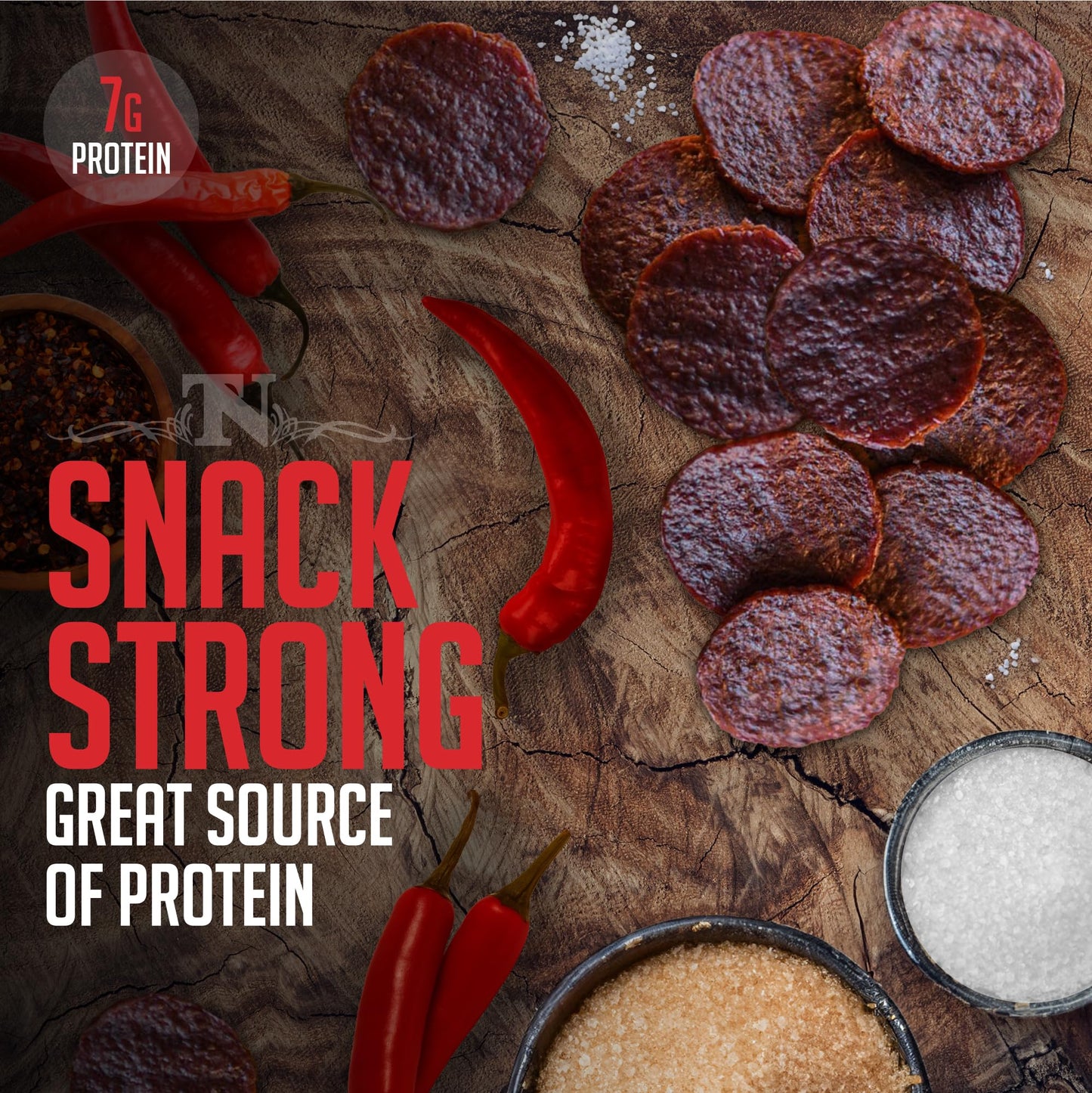 Top Notch Jerky Wagon Wheels - High Protein Beef Jerky Snacks for Kids & mature-themeds - 16 Ounce Pack - Hot & Sweet Flavor