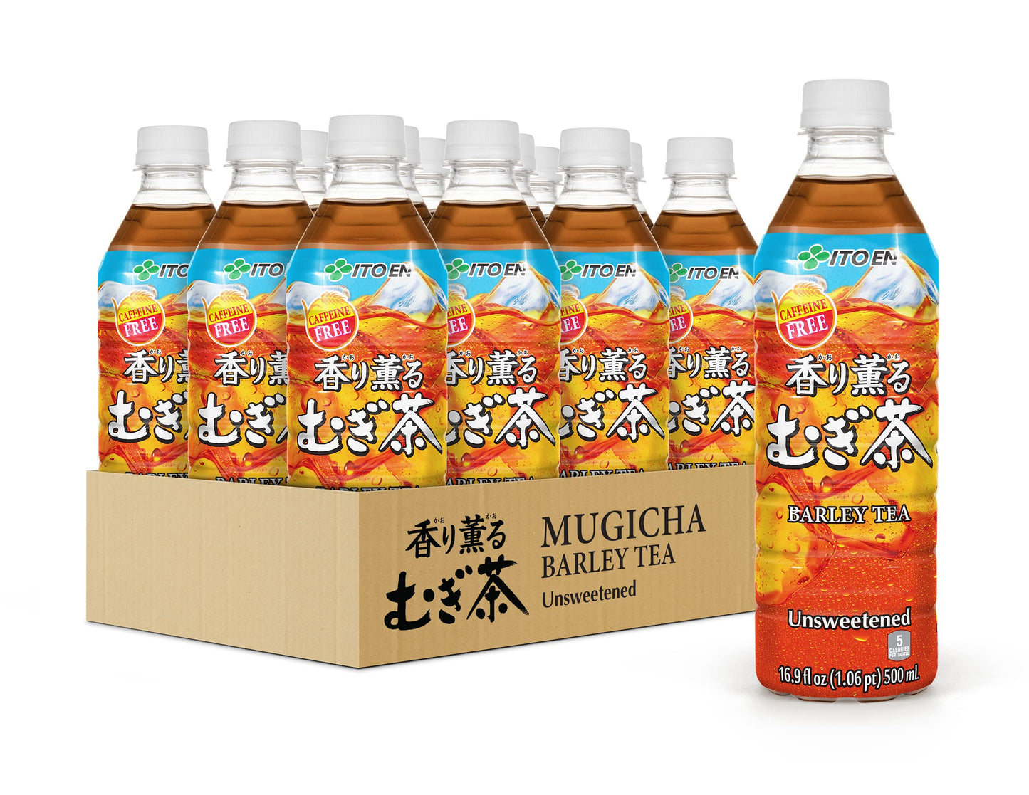 Ito En Mugicha Barley Tea, Unsweetened, Caffeine Free, 16.9 Ounce (Pack of 12)