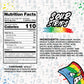 SOUR STRIPS Sour Candy Strips, Chewy Vegetarian Belts, Rainbow Flavor, 3 Pack