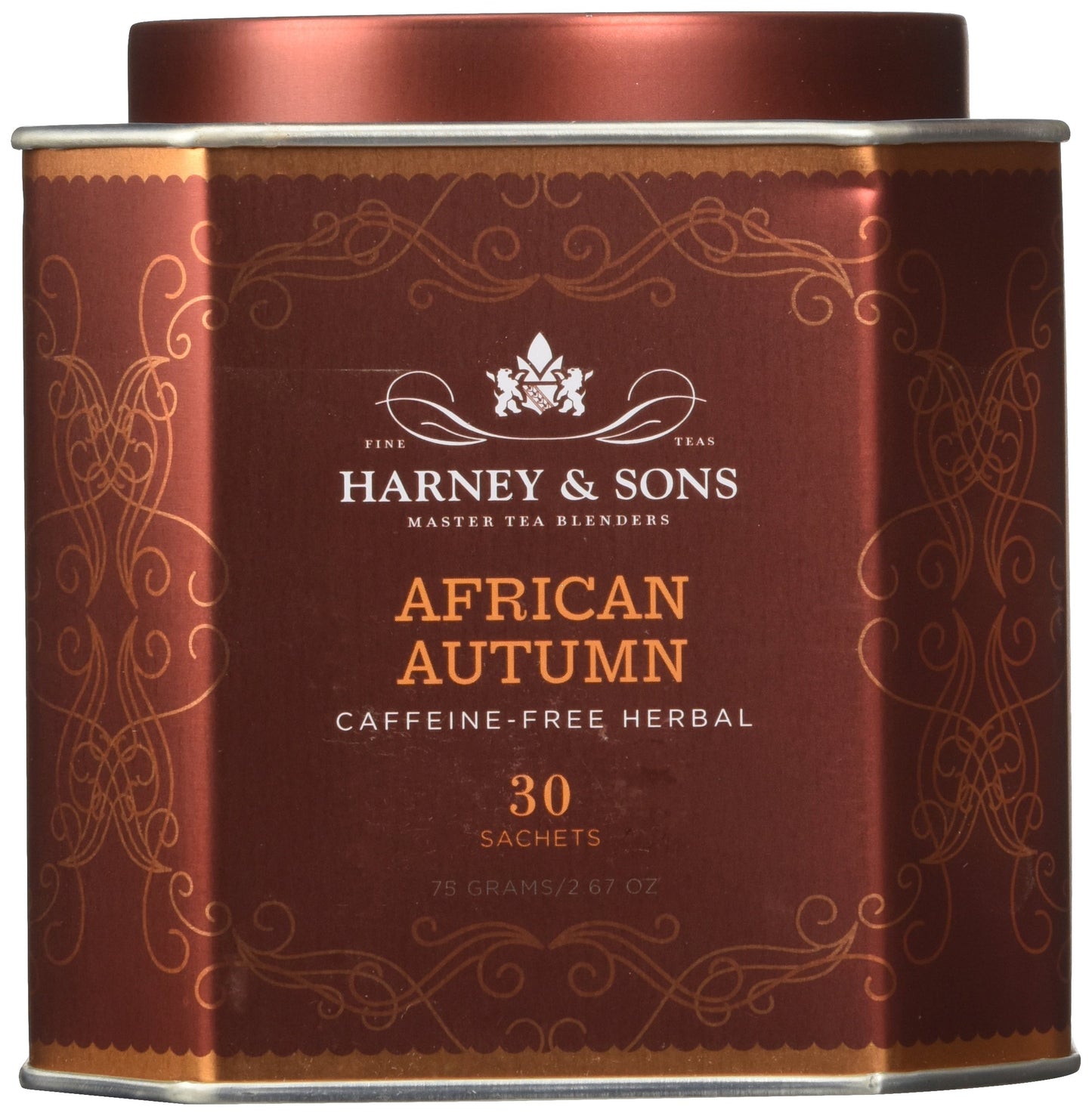 Harney & Sons African Autumn  Herbal Rooibos Tea With Hibiscus  Cranberry  And Orange | 30 Sachets  Historic Royal Palaces Collection