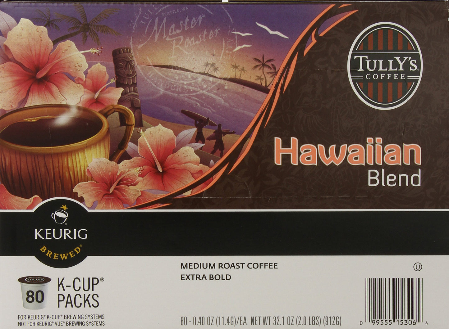 Tully'S Coffee Hawaiian Blend K-Cups, 80 Count