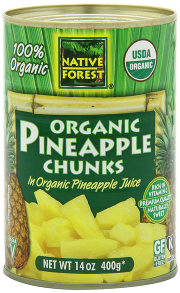 Native Forest Pineapple Organic Chunks, 14-Ounce (Pack Of 6)
